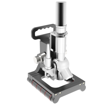 Mobiles Mikroskop-Stativ für Walzen | Vermessung von zylindrischen, großen, empfindlichen Proben - Inspektion und Mikroskopie